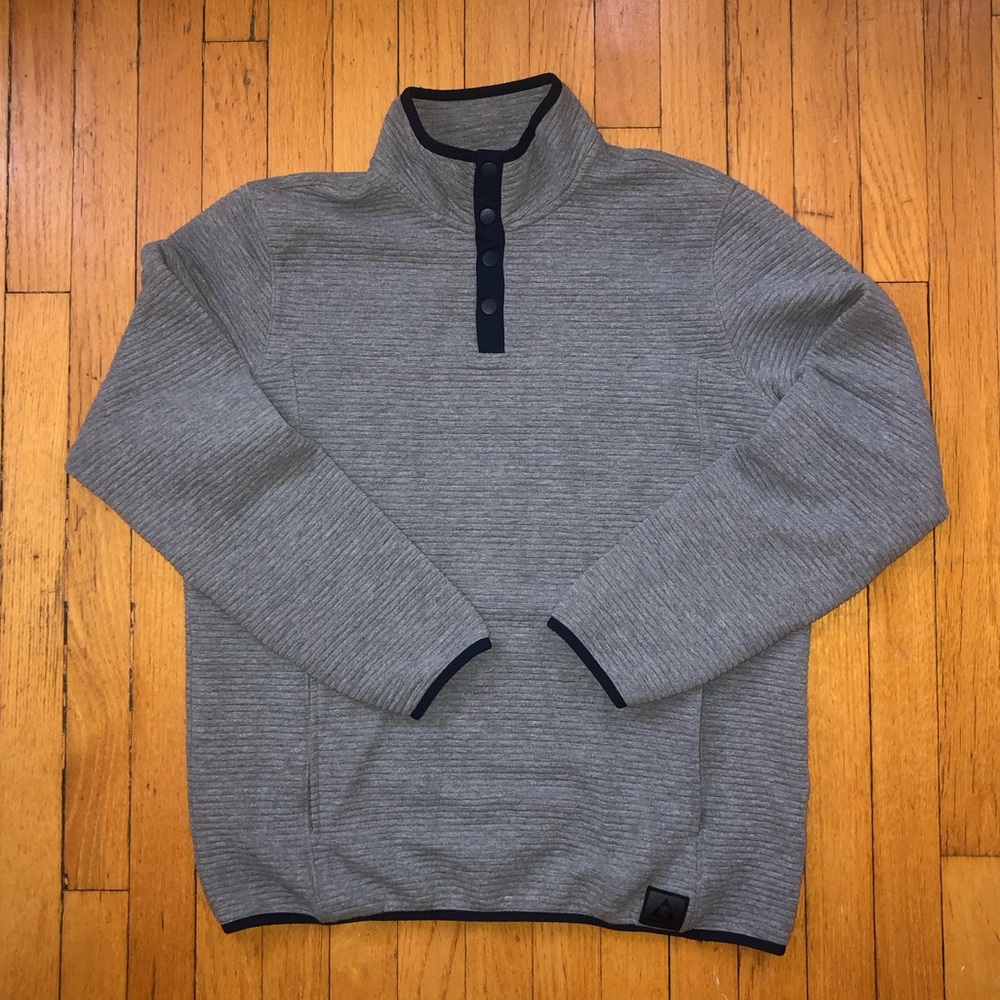 Jerry ribbed pullover sweater - Large, grey